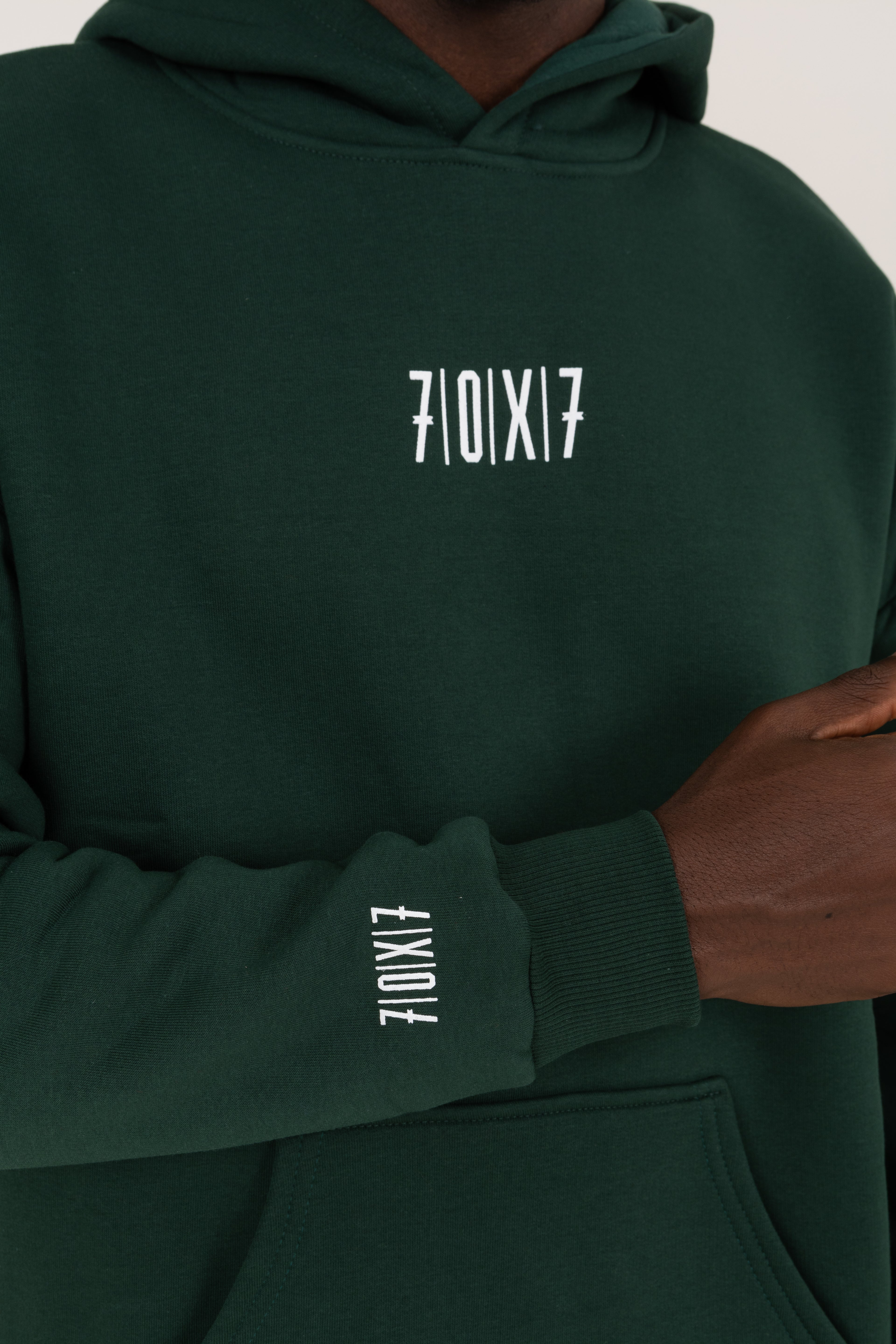 70X7 Yeşil Kapüşonlu Sweatshirt